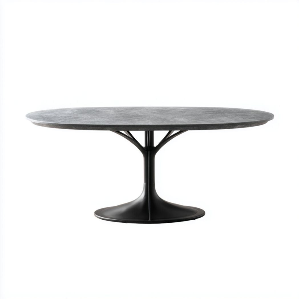 Wooden dining table with stainless steel legs 180 x 80 x 75cm